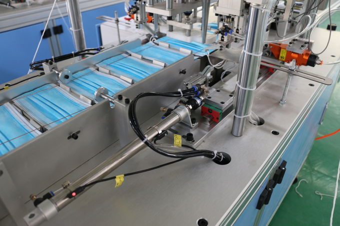 Hohe Kapazitäts-automatische Wegwerfgesichtsmaske, die Maschine herstellt 0